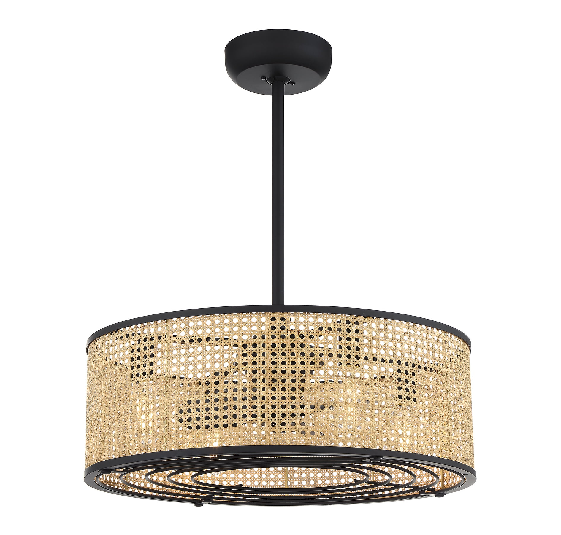 Savoy House 25-FD-1650-89 Astoria 4-Light Fandelier in Matte Black 25" W x 11"H