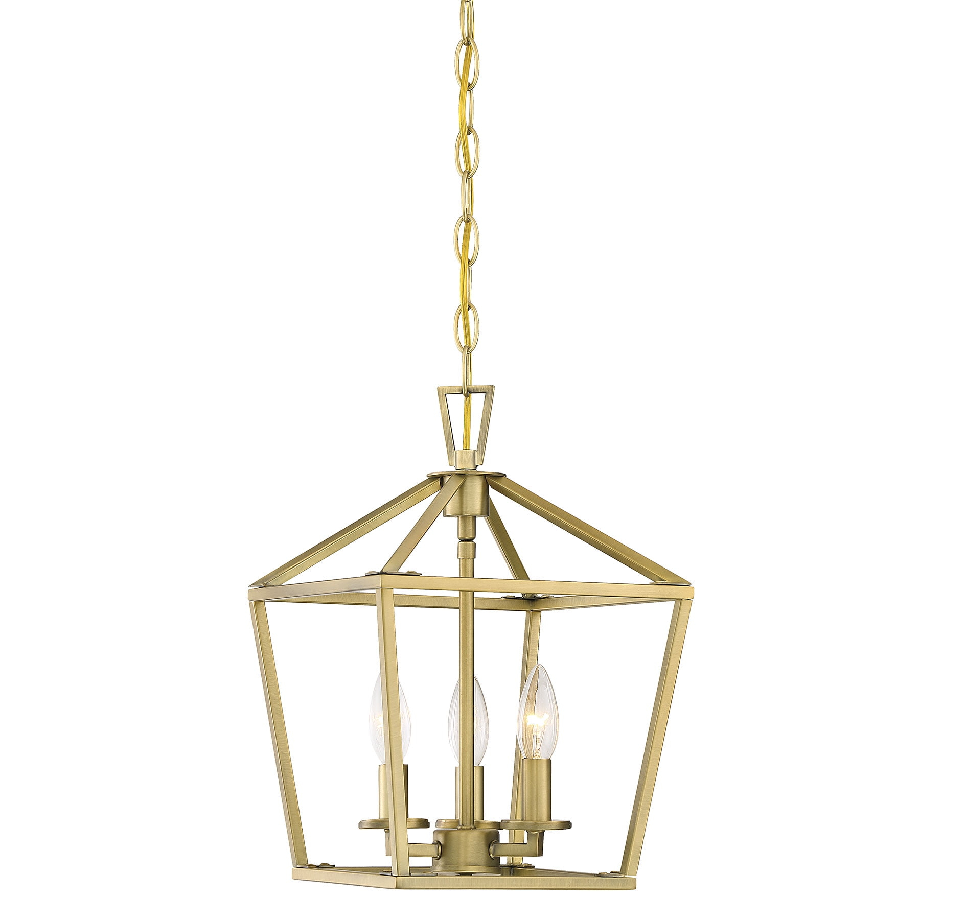 Savoy House 3-320-3-322 Townsend 3 Light Foyer Pendant in a Warm Brass Finish (10" W x 15" H)