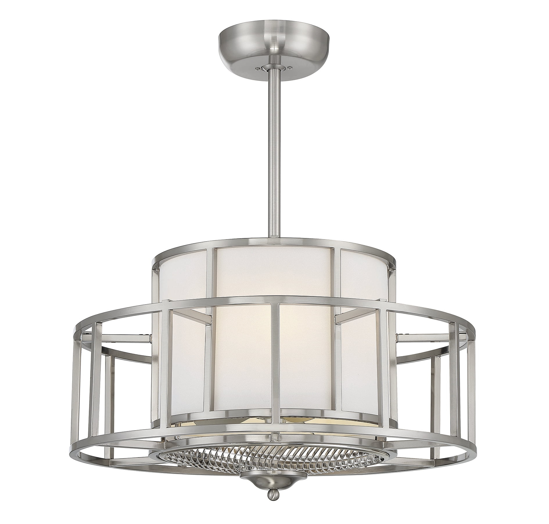 Satin Nickel Four Light Fan D'Lier from the Oslo Collection