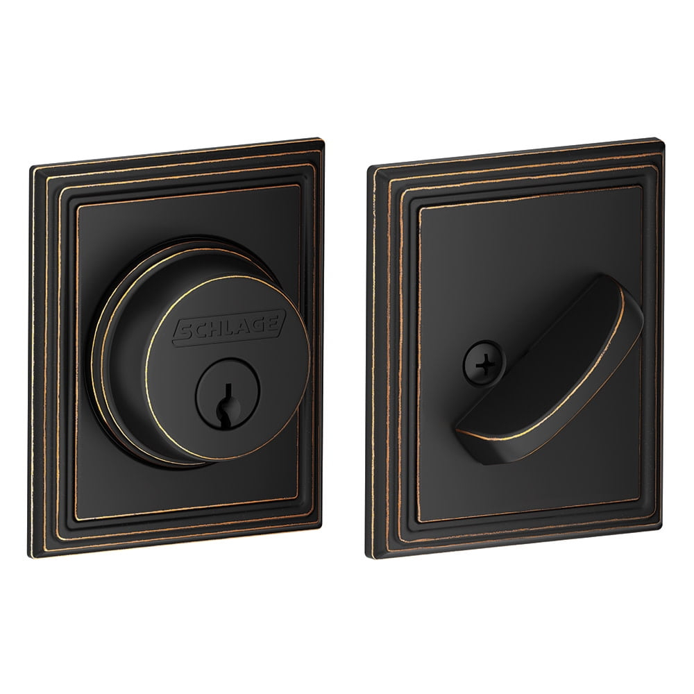 Schlage B60n-Add Single Cylinder Grade 1 Deadbolt - Bronze