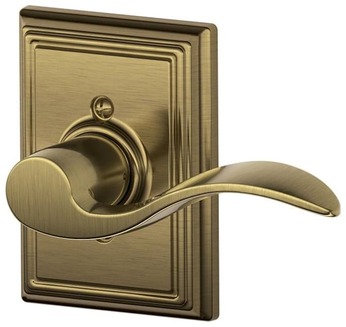 Accent Lever with Addison Trim Non-Turning Lock