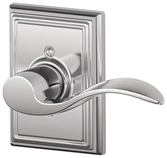 Accent Lever with Addison Trim Non-Turning Lock