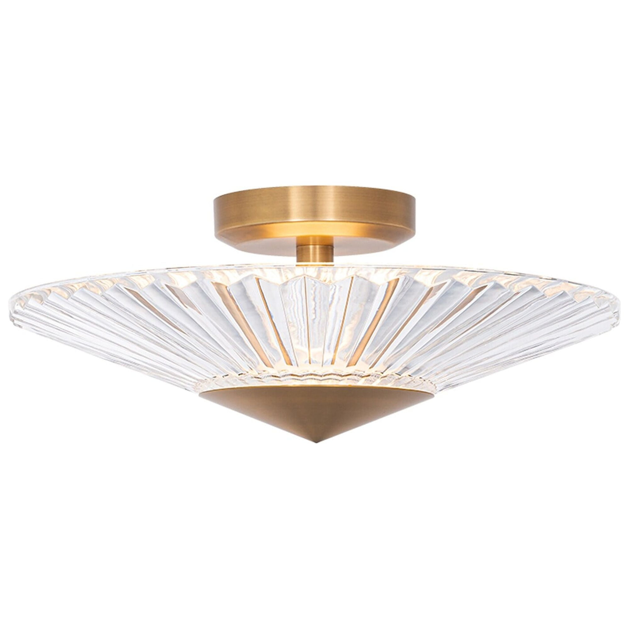 Origami Crystal LED Semi Flush Mount