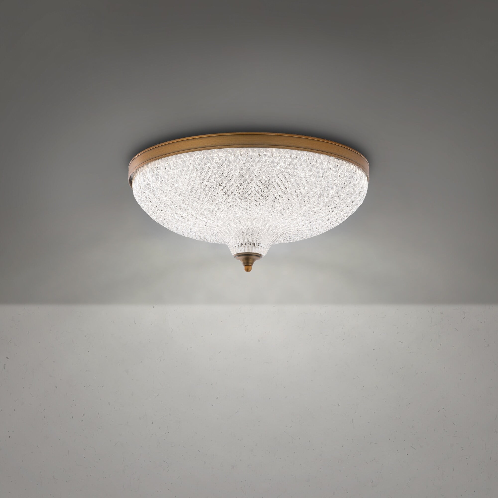 Roma Crystal LED Flush Mount With 3-CCT Color Temperature Selectable Switch (3000K-3500K-4000K)