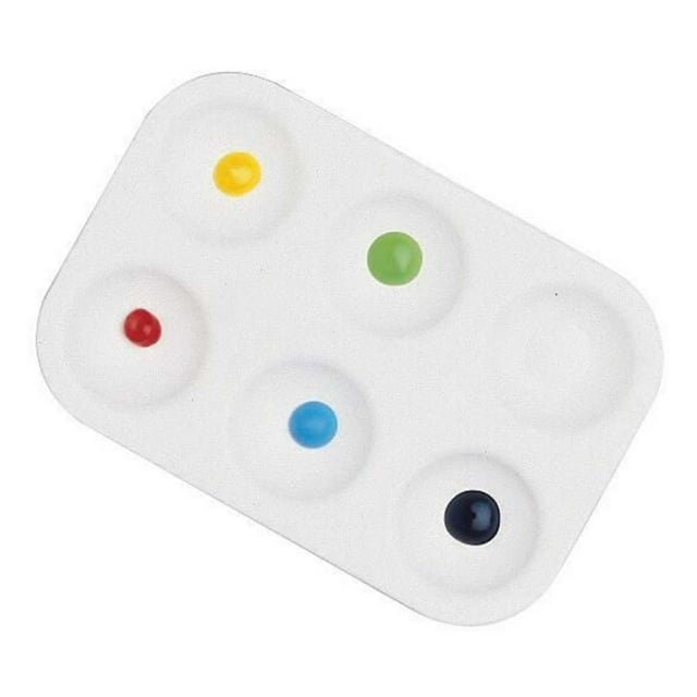 School Smart  Paint-Rite Tray With 6 Wells- White - Pack Of 12
