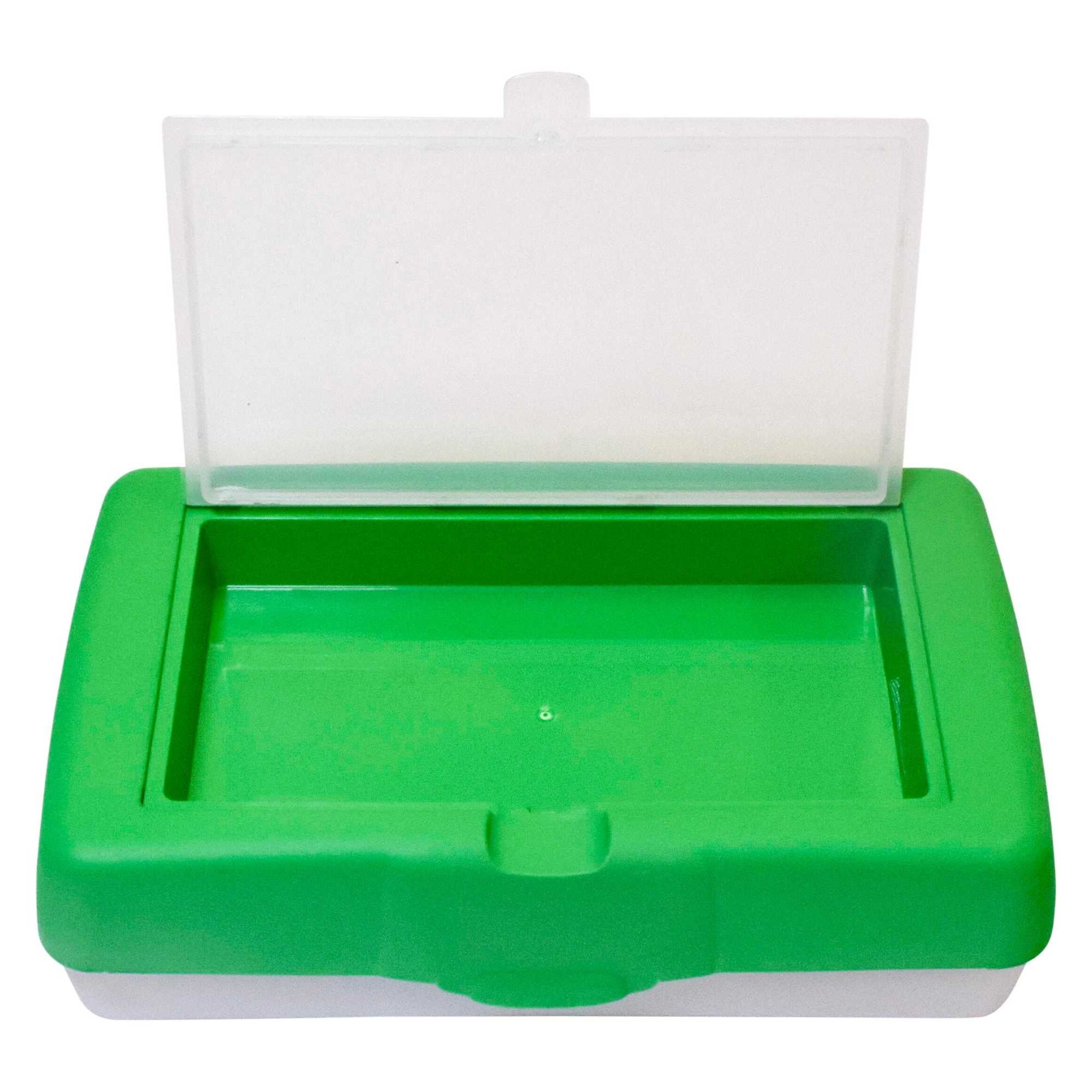 School Smart Plastic Pencil Box Case with 2 Layer Compartment, Green