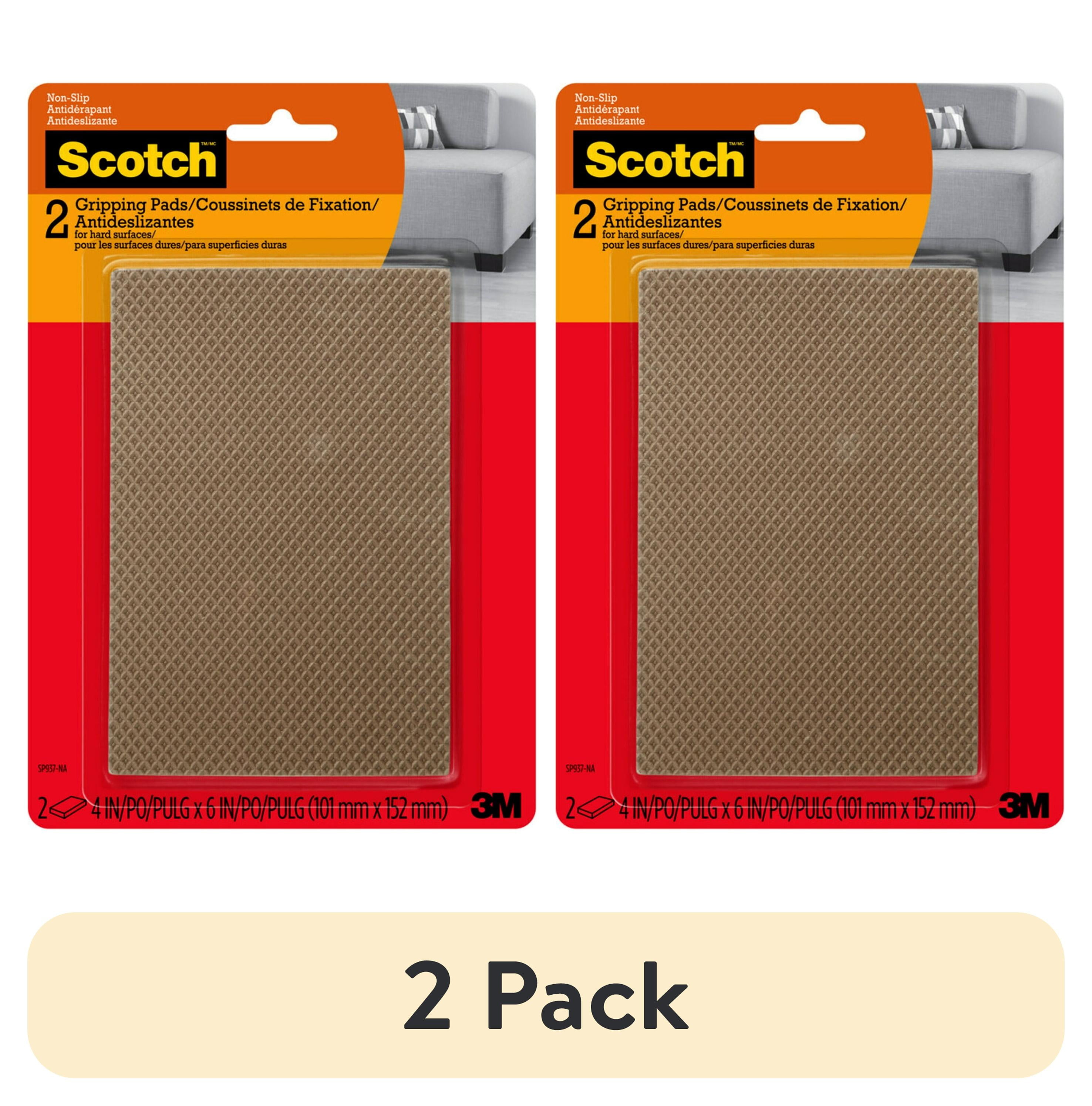 Scotch Gripping Pads, Rectangle, Furniture Pads, 4 x 6 in, 2 Pack