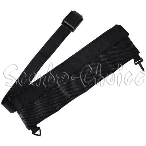 Scuba Diving BCD Weight Belt with 4 Pockets w/ Buckle & 47" Webbing