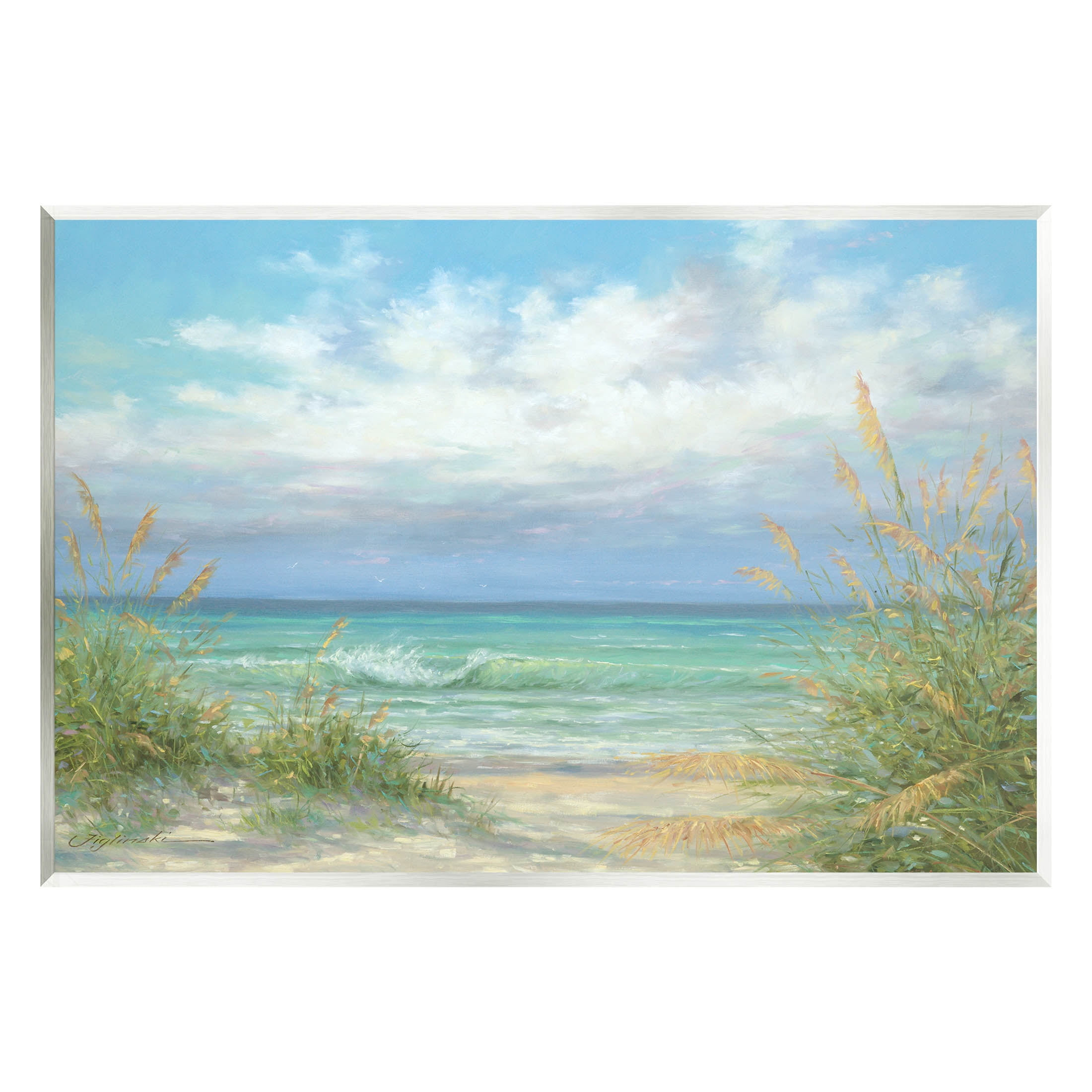 Sea Shoreline Horizon Scenery Coastal Painting Unframed Art Print Wall Art
