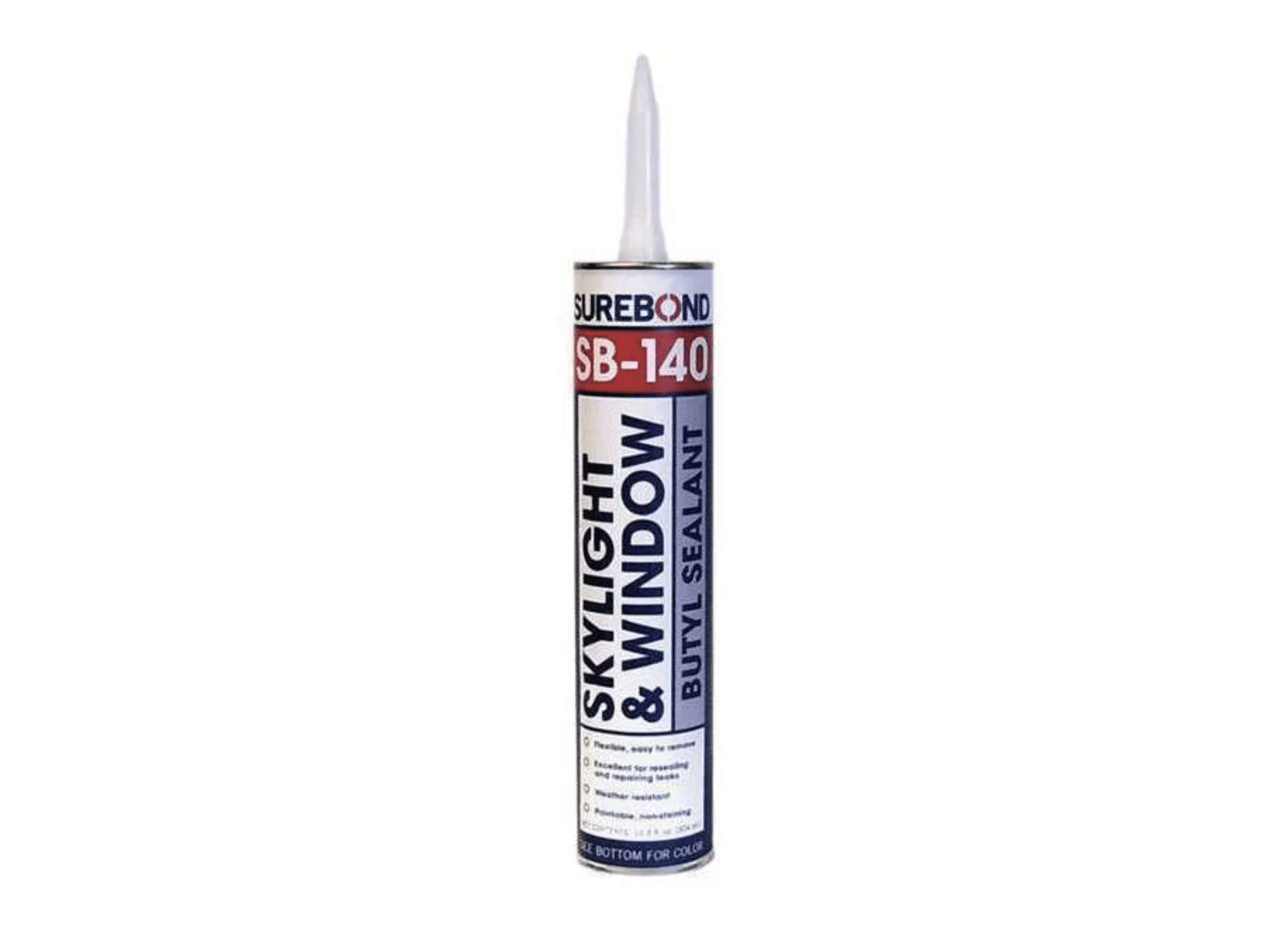 Sealant, 10.3 oz, Tube, White, Butyl Base