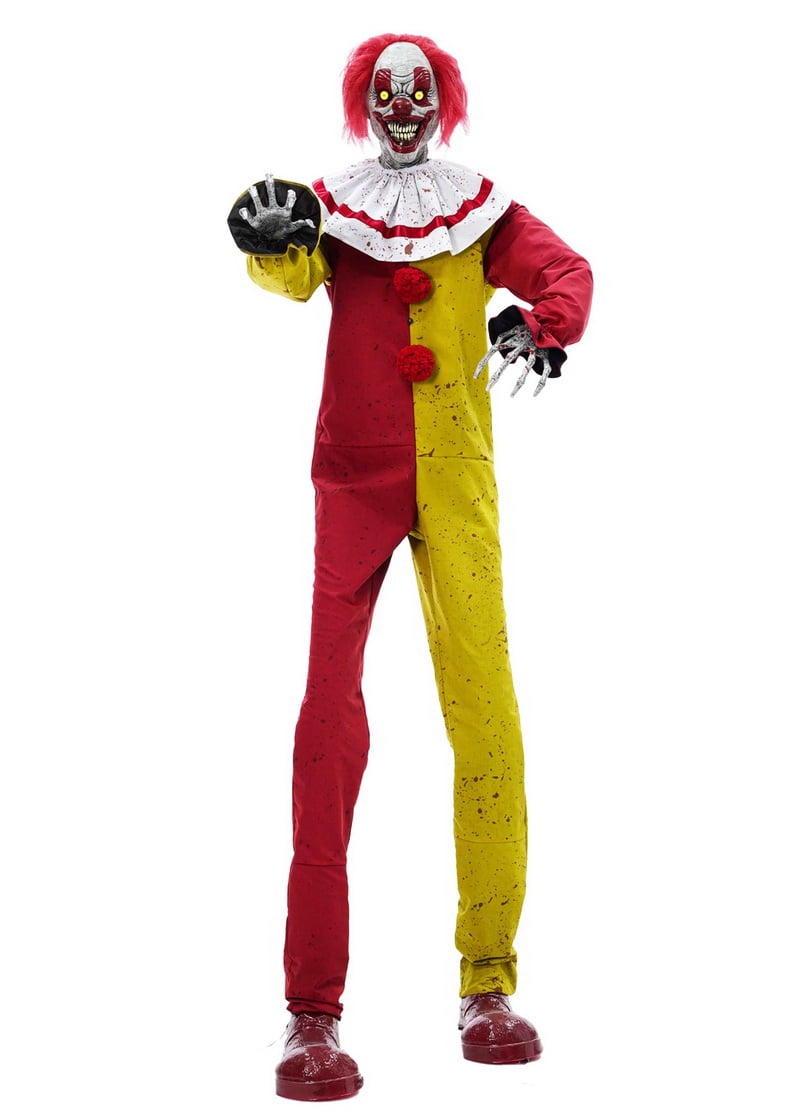 Seasonal Visions Animated Pesky The Clown Halloween Decoration - 7 ft - Multicolored