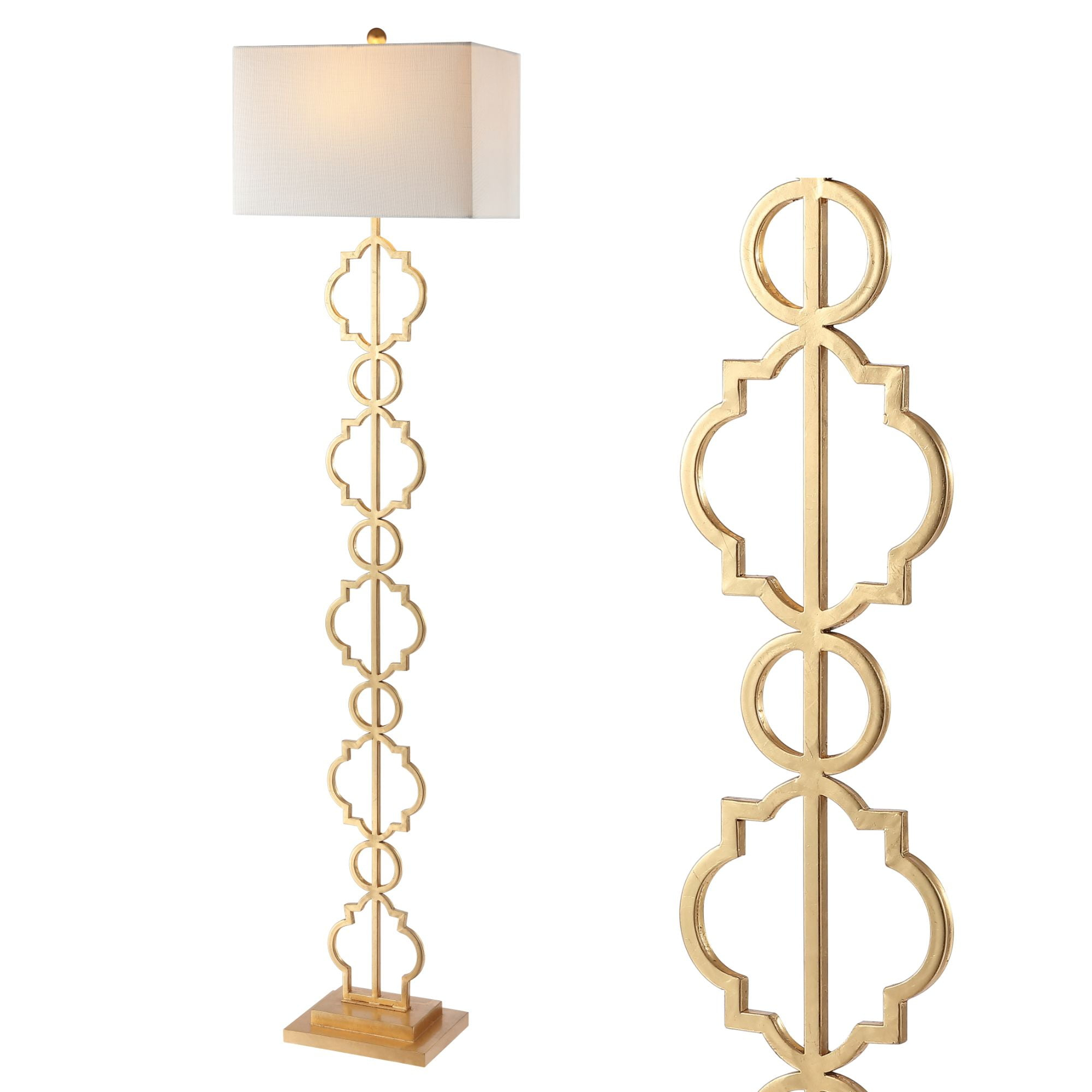 Jonathan Y Selina Iron Ogee Trellis Modern Led Floor Lamp