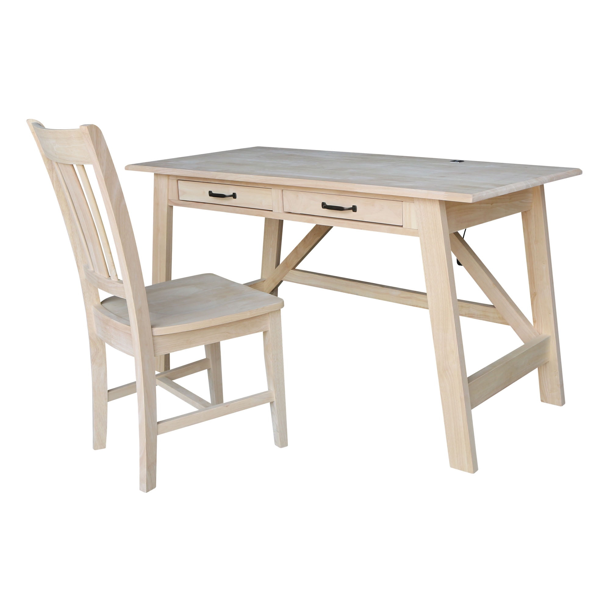 Serendipity Wood Desk with 2 Drawers and Chair