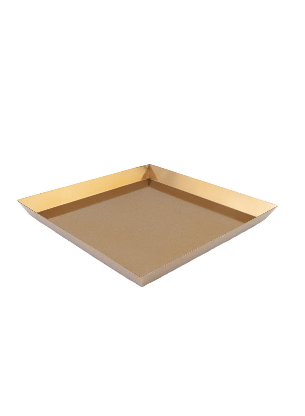Serene Spaces Living Large Decorative Gold Square Tray, 12" Square