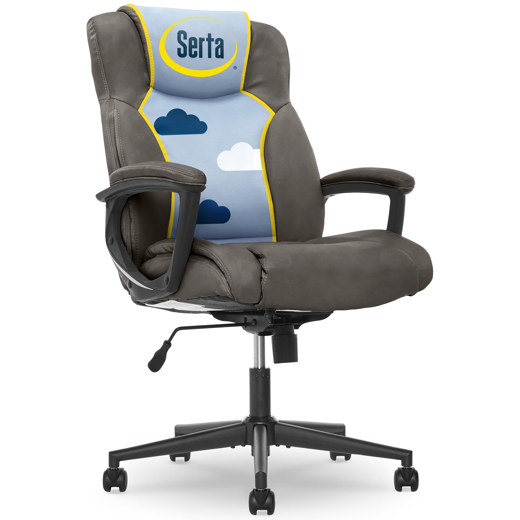 Serta Connor Office Chair Gray Bonded Leather