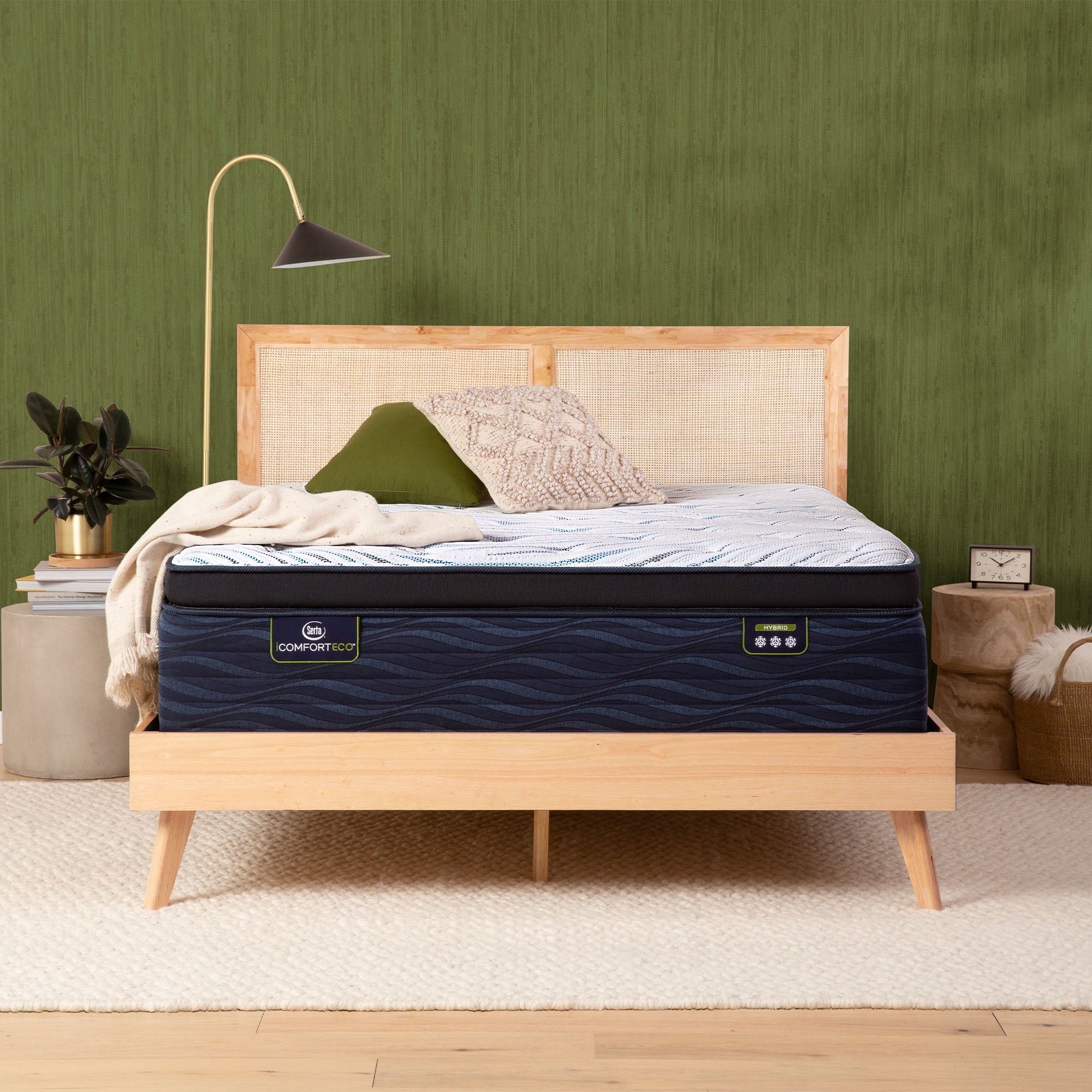 Serta iComfortECO Q35LTX 16.75" Hybrid Plush Pillow Top Mattress - Full - Hybrid; Fiberglass-Free