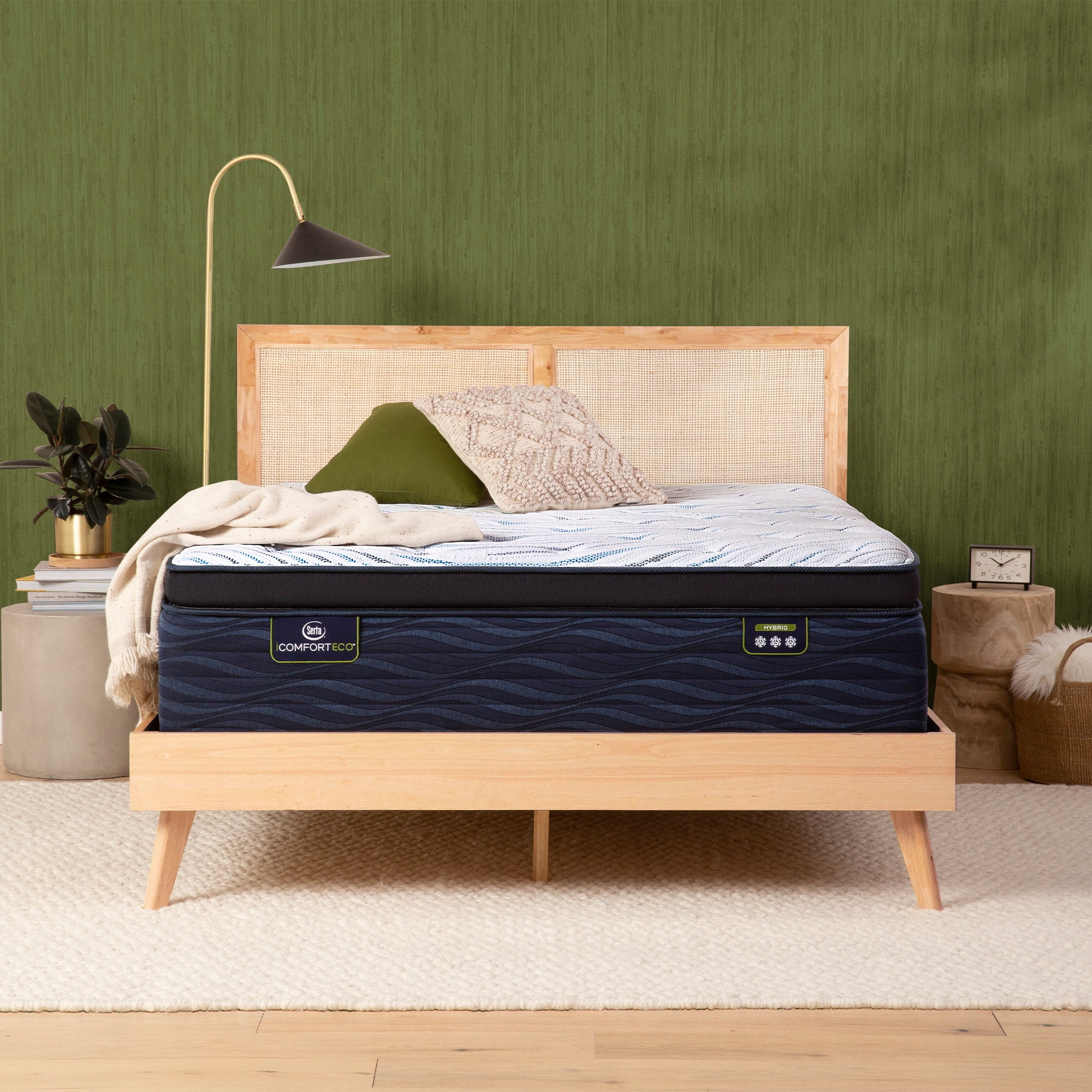 Serta iComfortECO Q35LTX 16.75" Hybrid Plush Pillow Top Mattress - Full - Hybrid; Fiberglass-Free