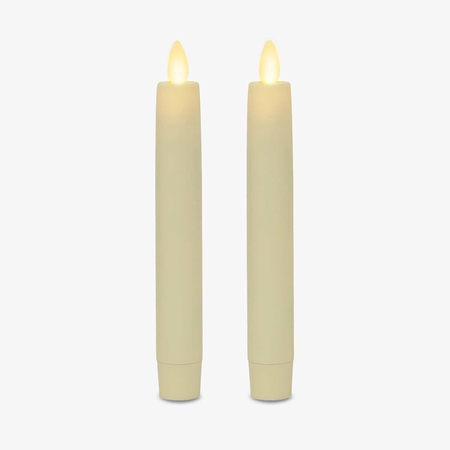Flameless Taper Candle, Ivory - Set of 2
