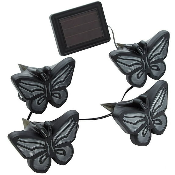 TENKO - Butterfly Lights - Indoor Outdoor Decorative Solar-Powered Led Waterproof - 4 Piece Set