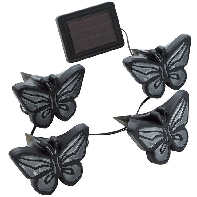 TENKO - Butterfly Lights - Indoor Outdoor Decorative Solar-Powered Led Waterproof - 4 Piece Set