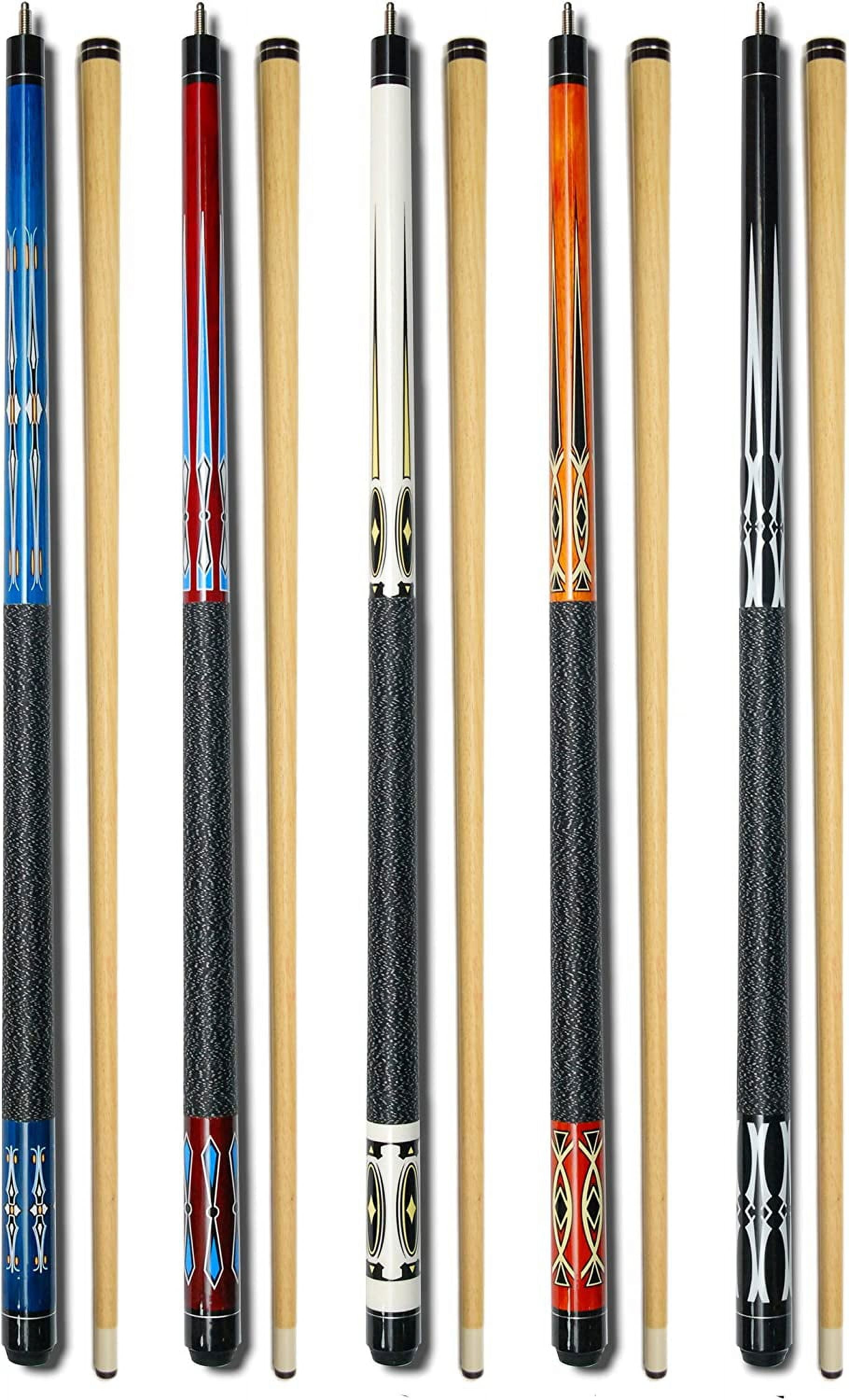 Set of 5 Pool Cues New 58" Billiard House Bar Pool Cue Sticks GJ-1~GJ-5