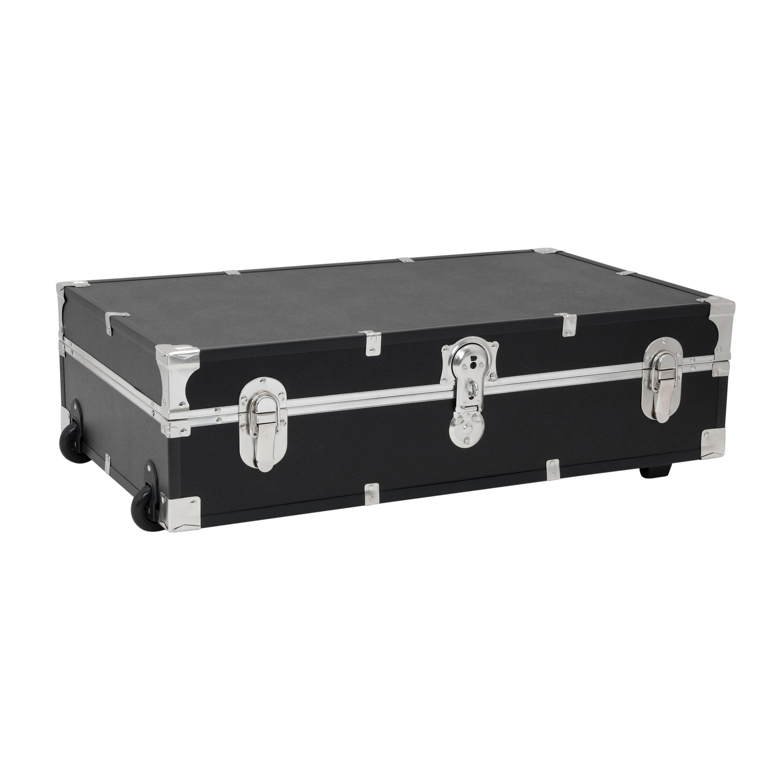 31 in. Under the Bed Trunk with Wheels & Lock, Black