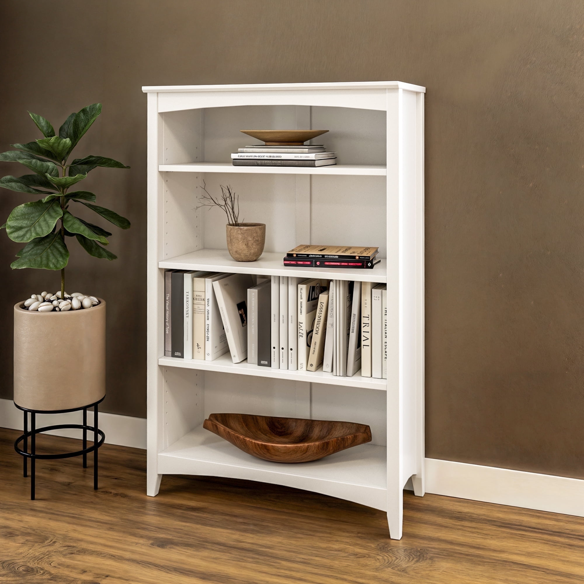 Shaker Style Bookcase - 48"H - White Finish