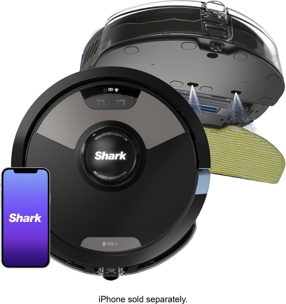 SHARK RV2620WD AI Ultra Robot Vacuum and Mop RV2620WFUS - Black/Mocha