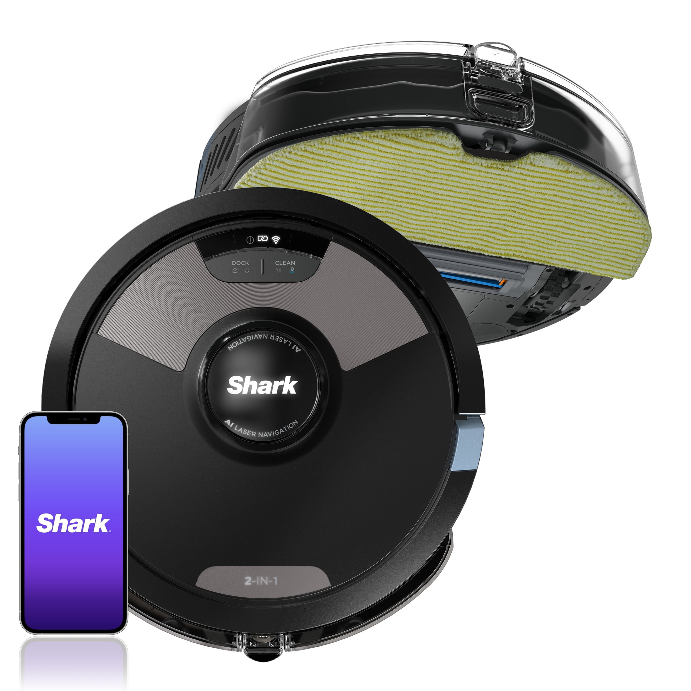 SHARK RV2620WD AI Ultra Robot Vacuum and Mop RV2620WFUS - Black/Mocha