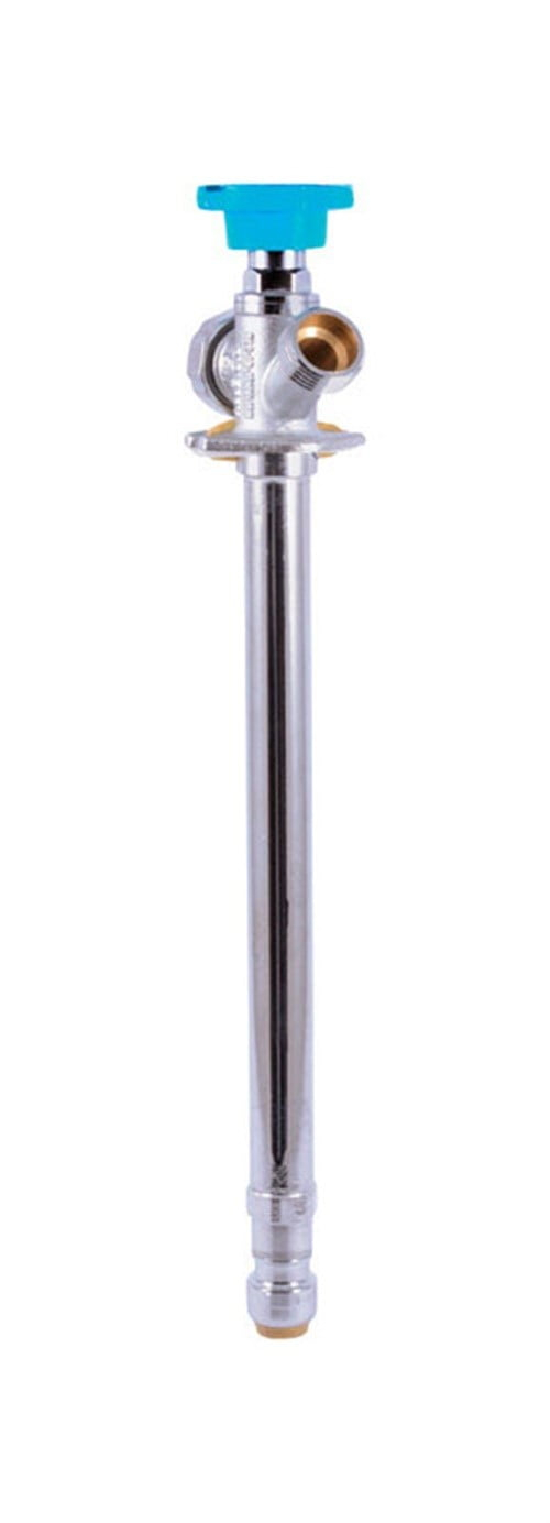 SharkBite 1/2 in. X 10 in. Push-to-Connect X MHT Brass Anti-Siphon Frost Free Sillcock Valve NOB
