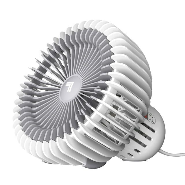 Sharper Image Refresh 01 Desktop Fan, 7", White (New)