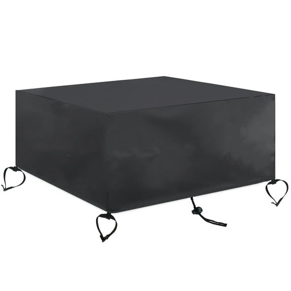 Shatex 30 in. Black Durable Weather-Resistant Square Fire Pit Cover