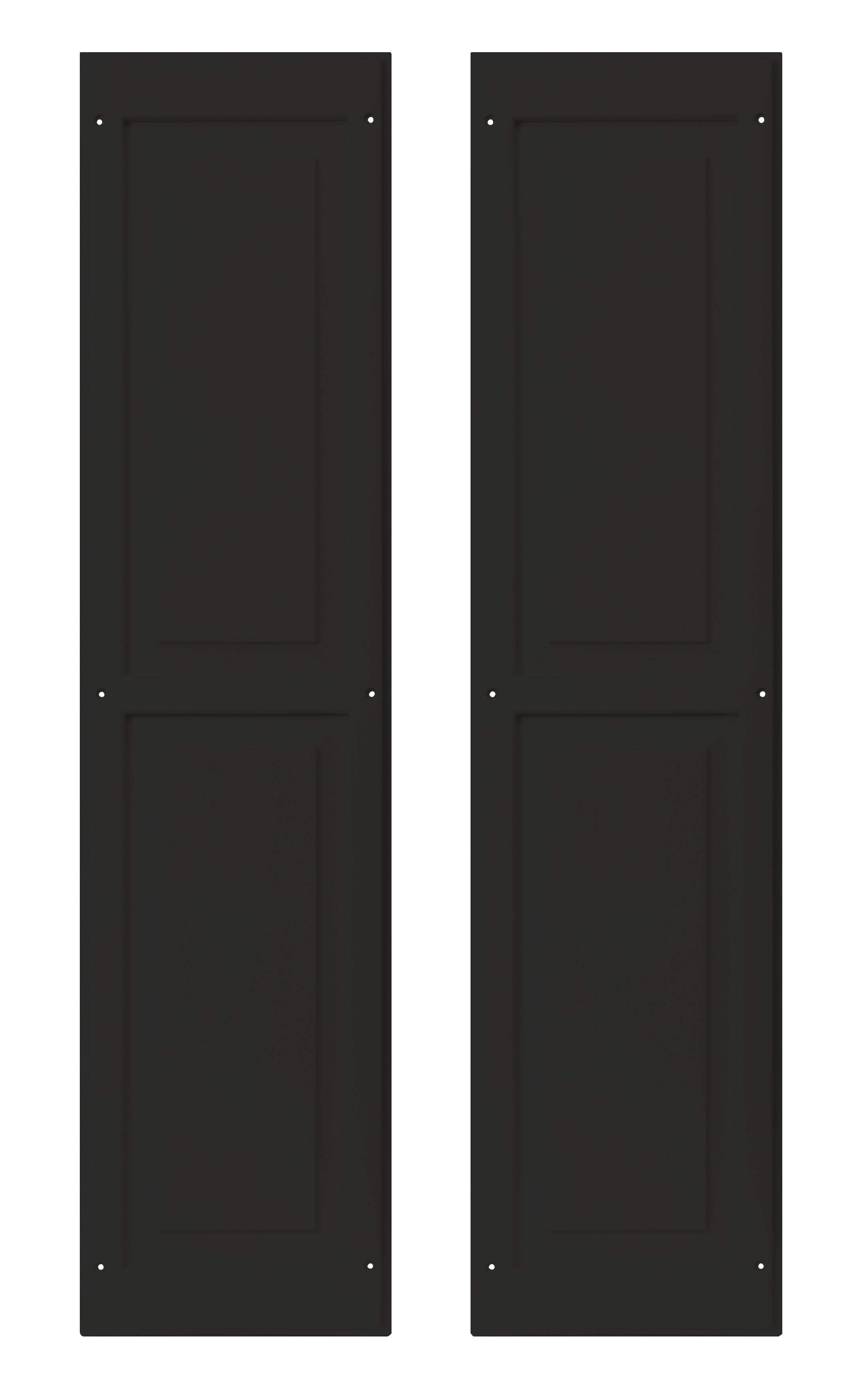 Shed Shutters Raised Panel 9" W x 36" H, Black for Sheds, Playhouses, and Chicken Coops 1 Pair (RP936BLK-BX2)