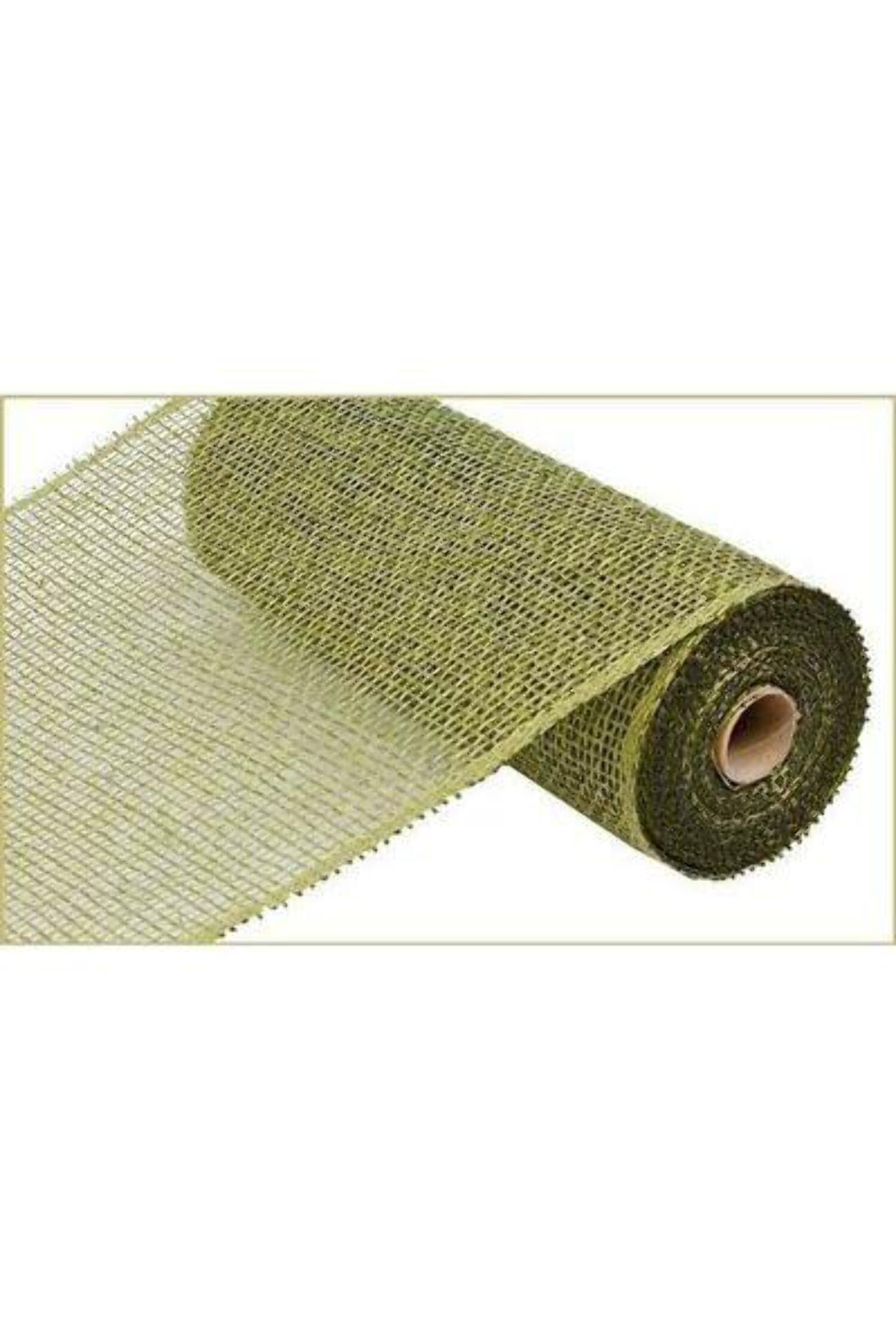LKWLPD Decor Mesh PP Burlap Mesh 10 Inch X 10 Yards Decorative Wrapping Ribbon Poly Mesh Wrap for Home Party Christmas Decoration Olive