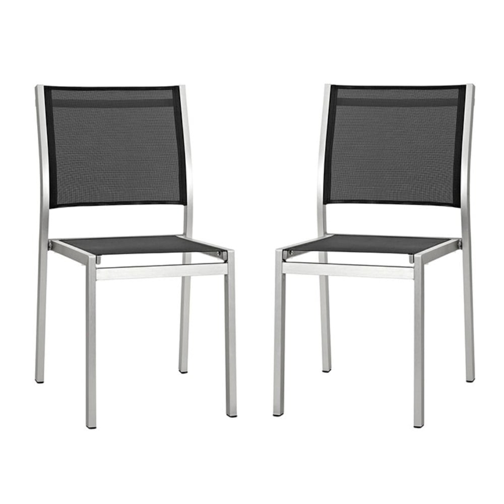Modway Shore Side Chair Outdoor Patio Aluminum Set of 2