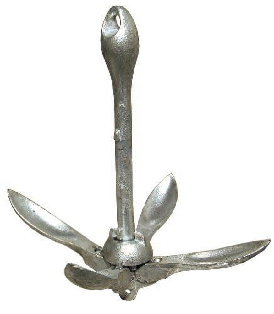 Shoreline Marine Galvanized Steel Folding Anchor, 3 Pounds