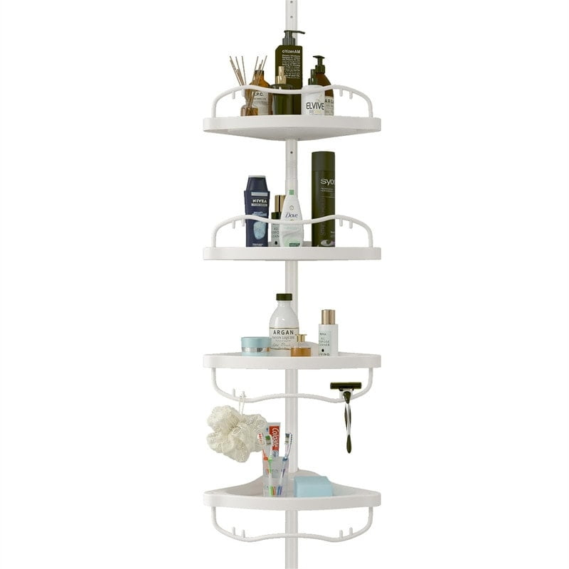 Shower Organizer Caddy - 7.9"D x12.6"W x 125"H White