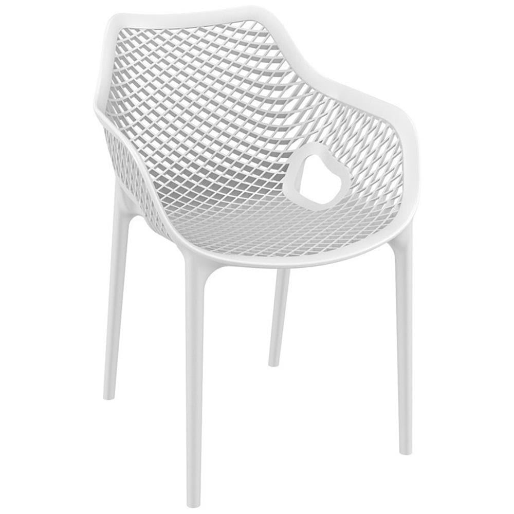 Siesta Air XL Outdoor Dining Arm Chair White, Set of 2