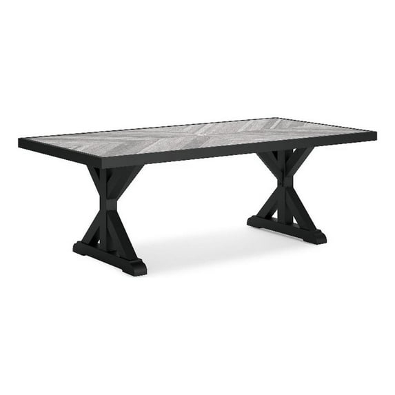 Signature Design by Ashley Beachcroft Black & Gray Outdoor Dining Table