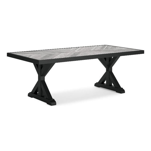 Signature Design by Ashley Beachcroft Black & Gray Outdoor Dining Table