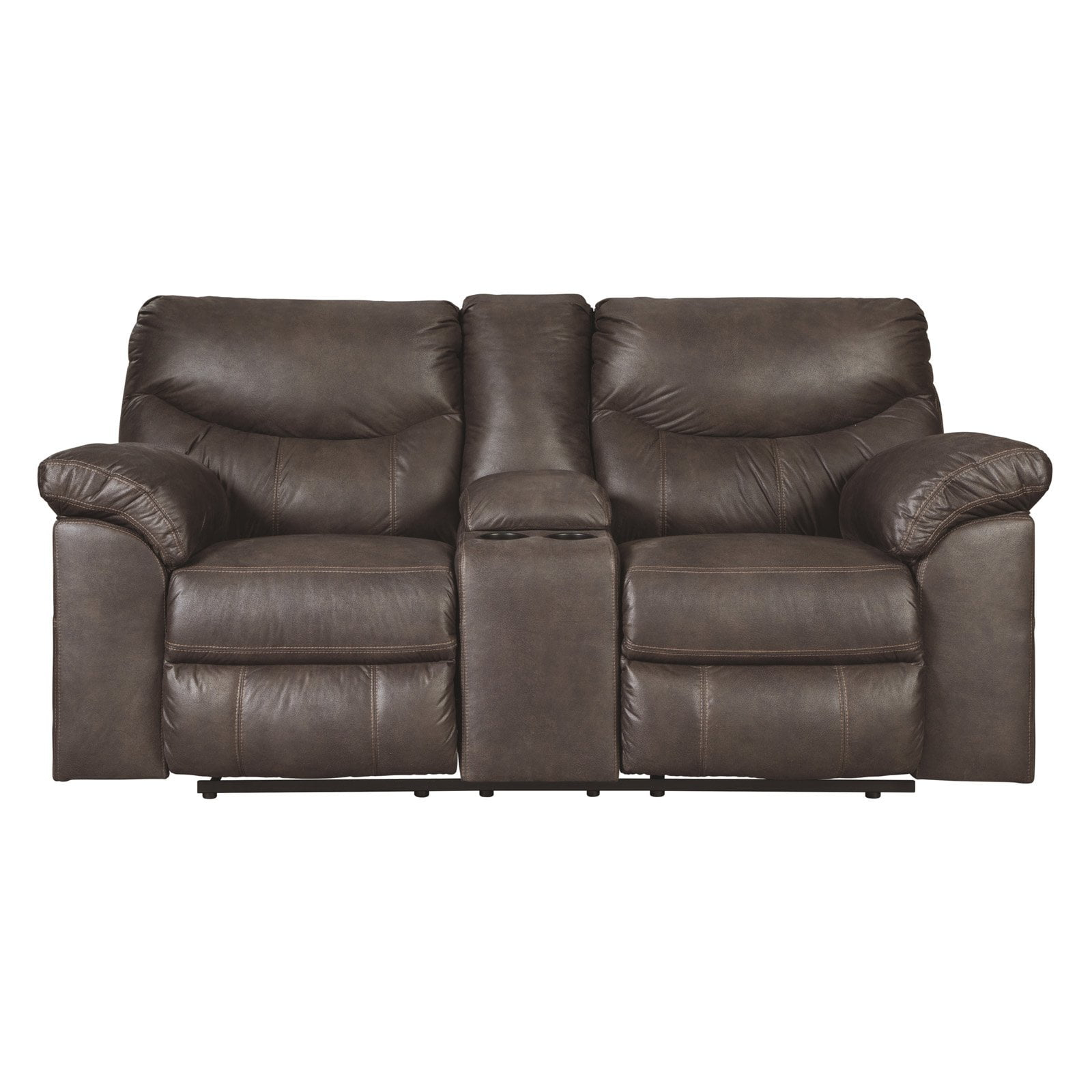 Signature Design by Ashley Boxberg Asiento Reclinable Doble con Consola, Teca