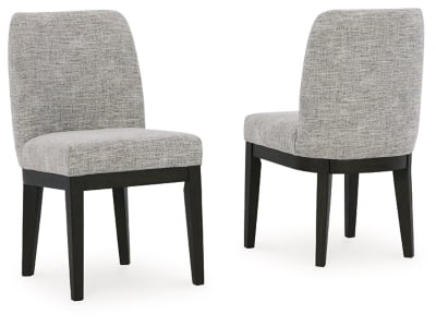 Signature Design by Ashley Burkhaus Traditional Upholstered Dining Chair, Set of 2, Dark Brown
