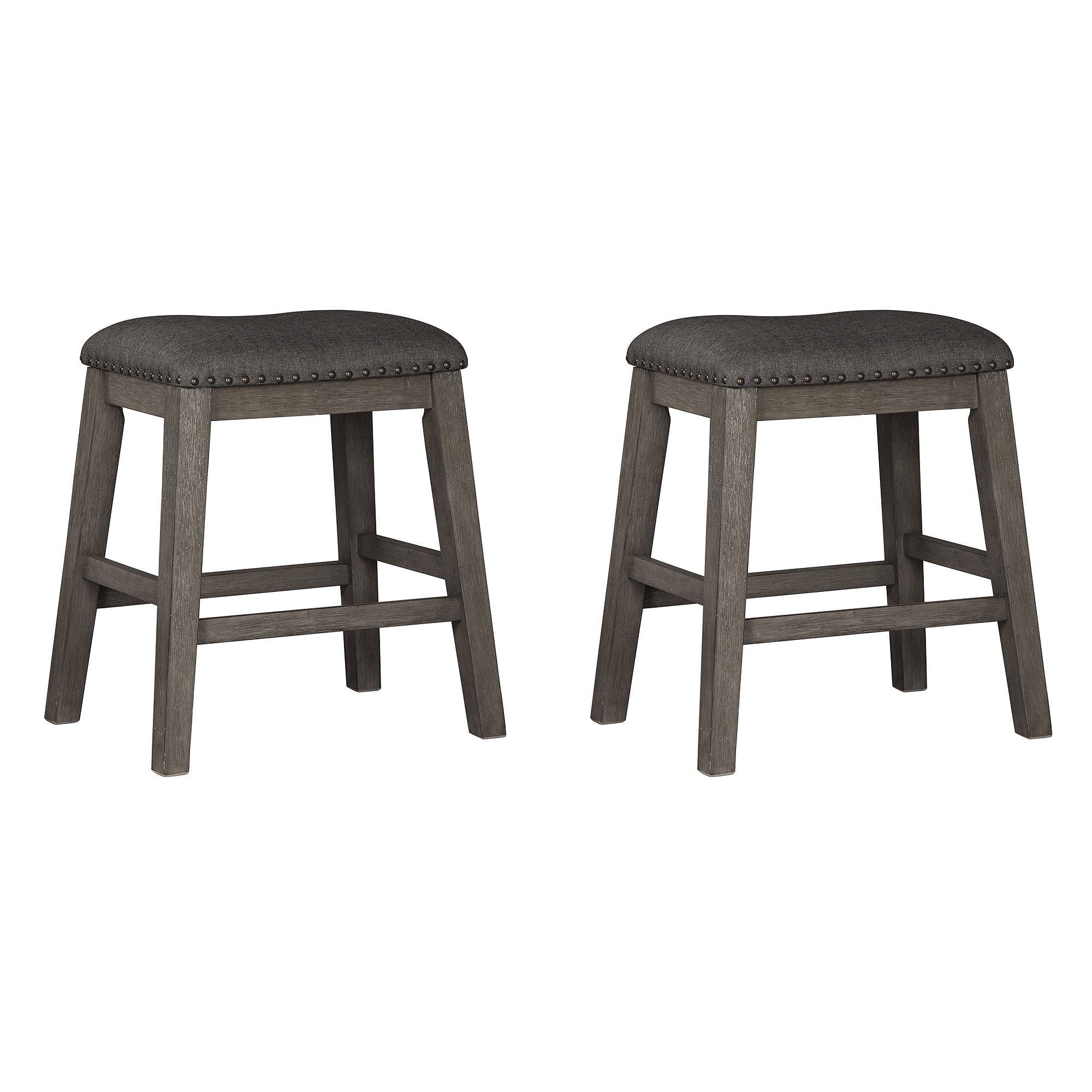 Signature Design by Ashley Caitbrook Rustic 24.4" Counter Height Upholstered Barstool, Set of 2