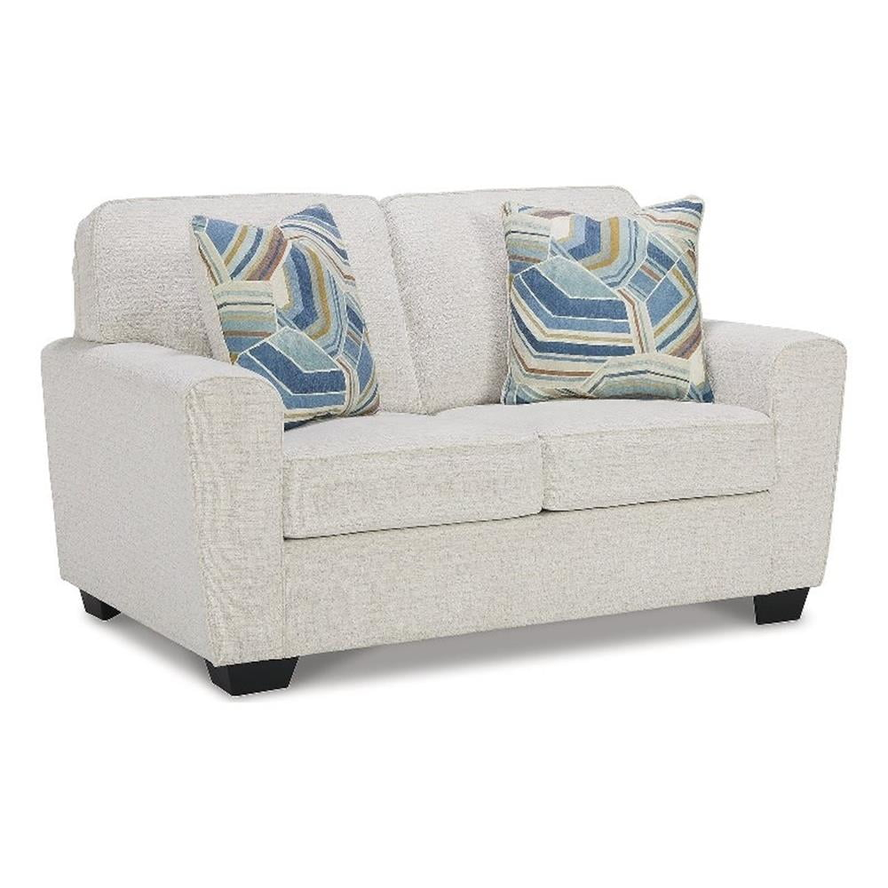 Signature Design by Ashley Cashton Snow Loveseat with Decorative Accent Pillows