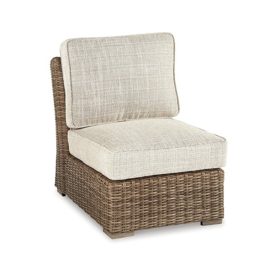 Signature Design by Ashley Casual Beachcroft Armless Chair with Cushion  Beige