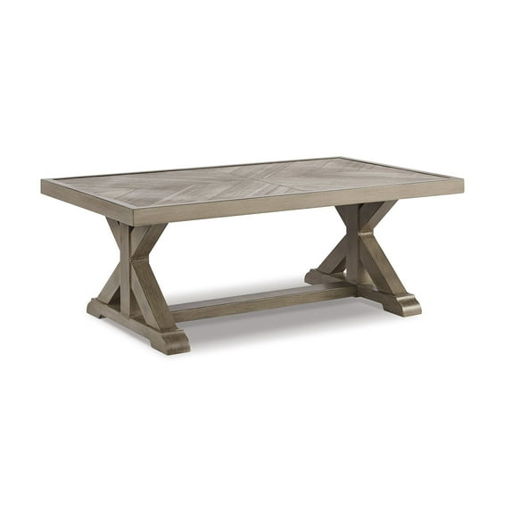 Signature Design by Ashley Beachcroft Mesa de Cóctel Rectangular Beige Al Aire Libre