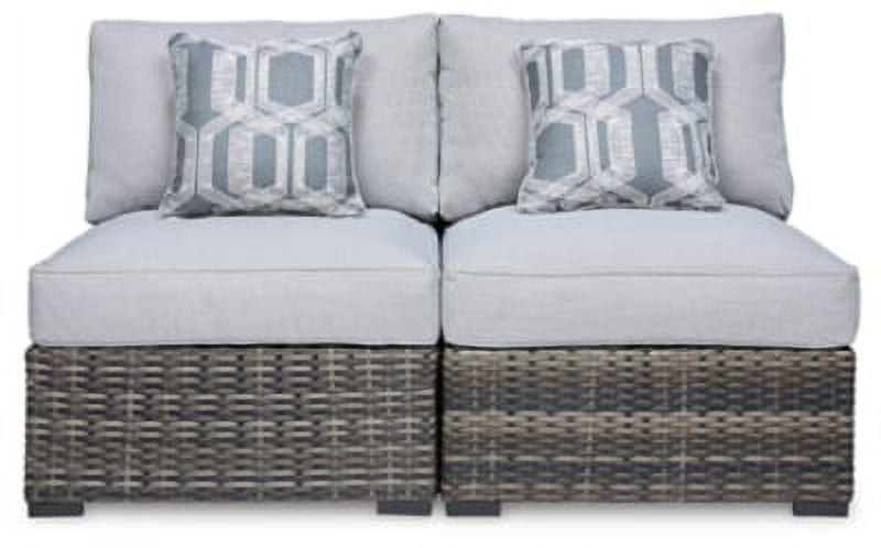 Signature Design by Ashley Casual Harbor Court Armless Chair with Cushion (Set of 2)  Gray