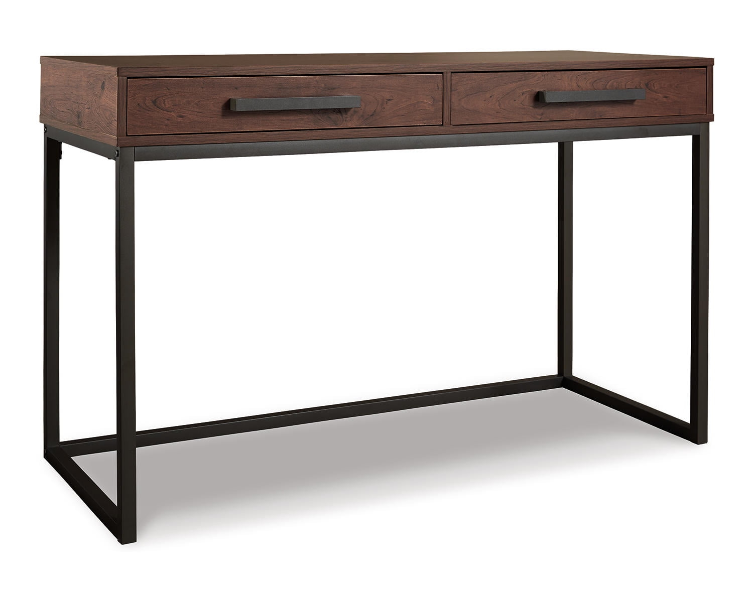 Signature Design by Ashley Casual Horatio Home Office Desk Warm Brown/Gunmetal