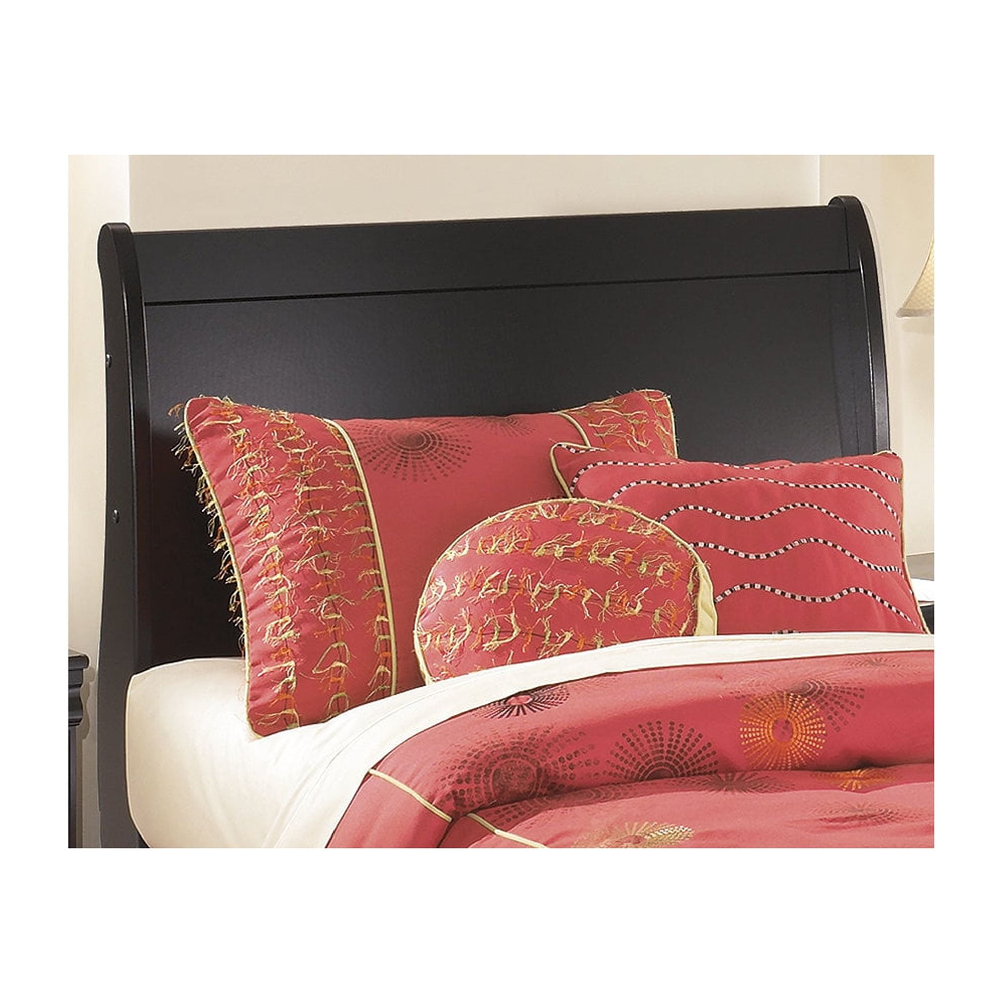 Signature Design by Ashley Casual Huey Vineyard Twin Sleigh Headboard  Black