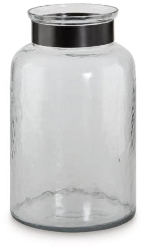 Signature Design by Ashley Casual Lukasvale Vase  Clear/Pewter Finish